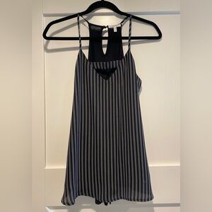 Maurices Tank top black with white stripes size small. Has soft lining.